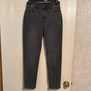 High Rise Charcoal Jeans for Women Mom Jean